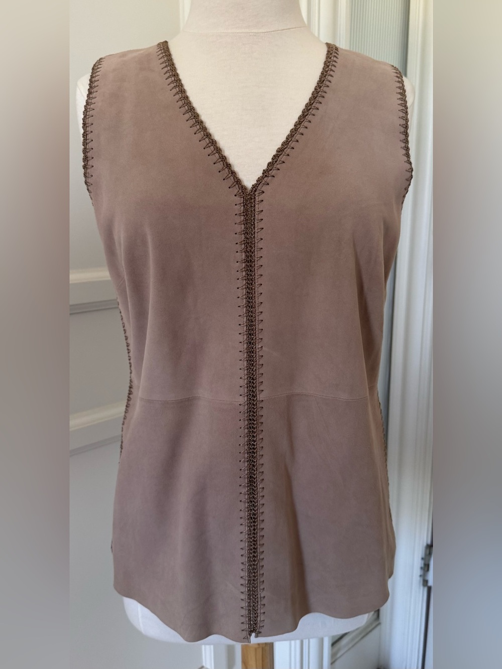 Sundance Suede sleeveless top